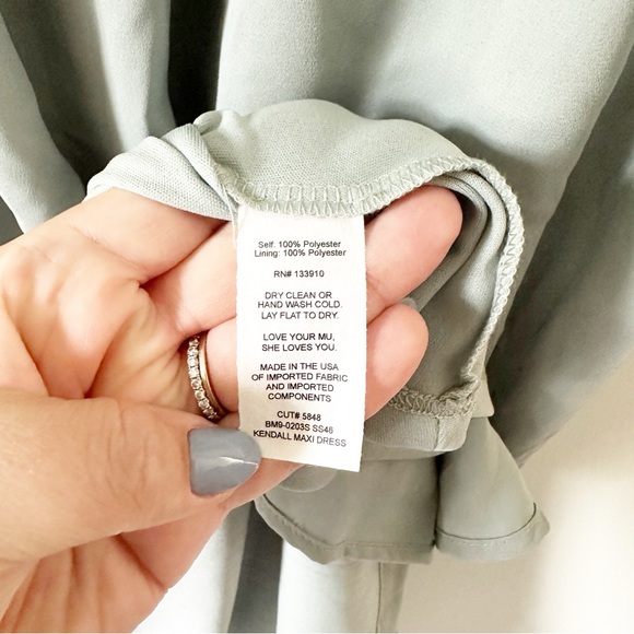 Show Me Your Mumu Kendall Maxi Dress in Silver Sage Crisp XXS NWT - Picture 8 of 13